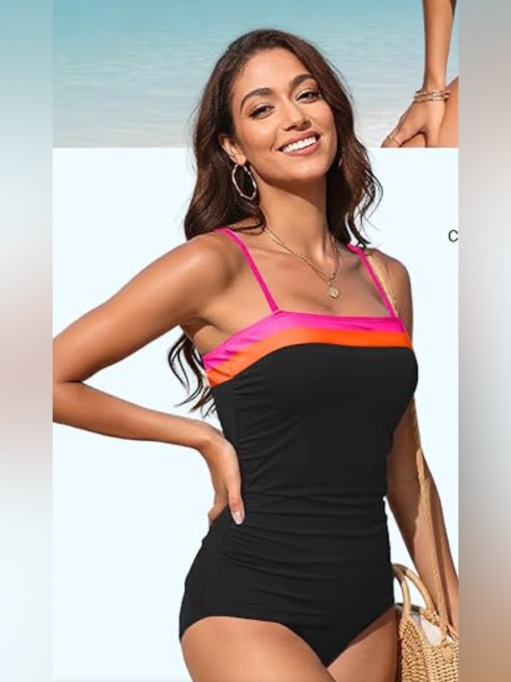 Daci Women’s Colorblock Tankini  Size Large